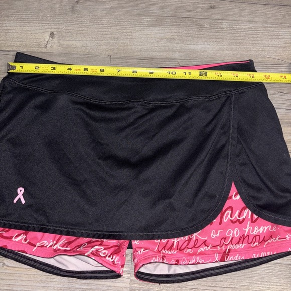 Women's M Under Armour Semi-Fitted Heat Gear Skort Black/Pink Women BCA Cure - Picture 4 of 7